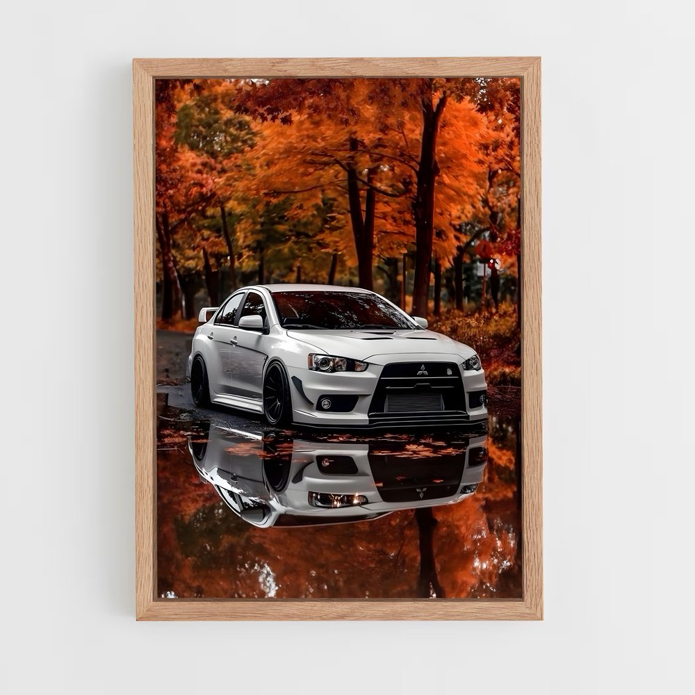 Poster Reflet Automnal – affiche Mitsubishi (vue 4)